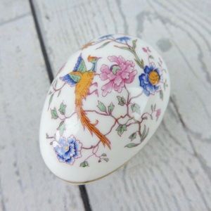 Hammersley Egg Trinket Box 2.5" Bird of Paradise